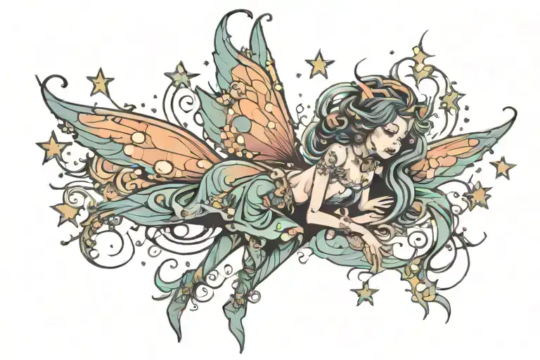 Fairy With Stars Forming Steam Rising