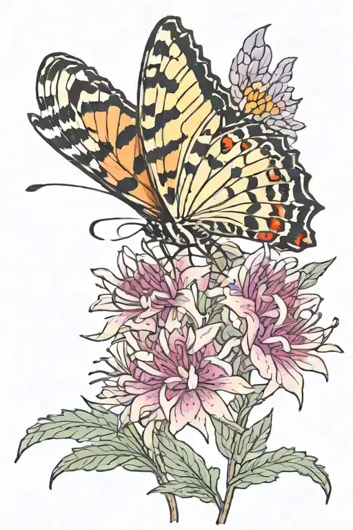 Parthenice Tiger Moth Resting On An Ironweed Flower