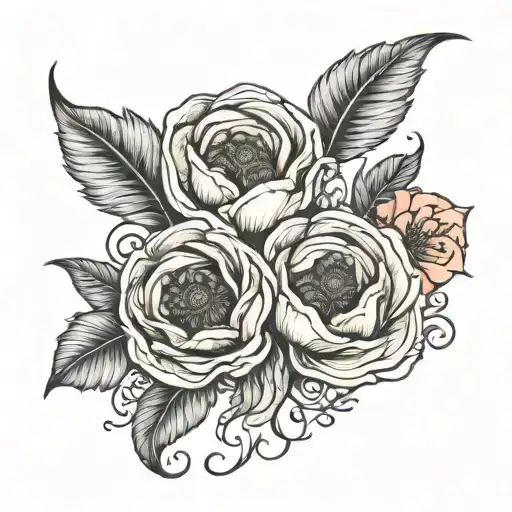 Poppy And Rose Intertwined