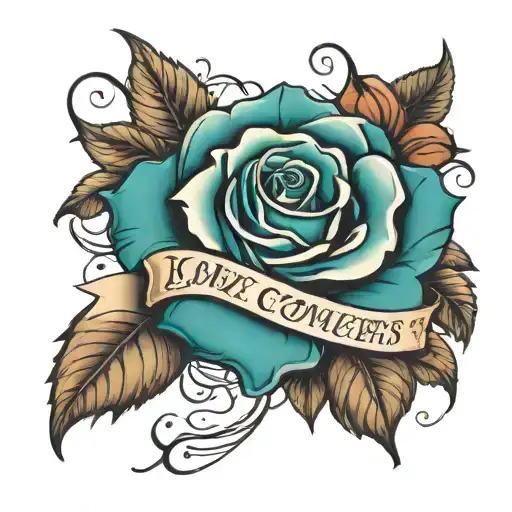 Roses With Label Of Love Conquers All In French