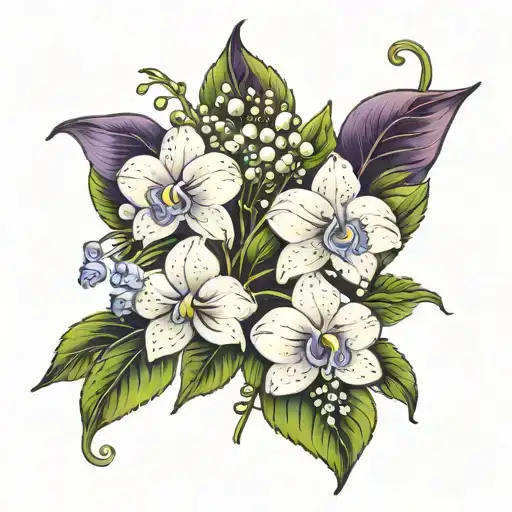 Violets And Lily Of The Valley Flowers