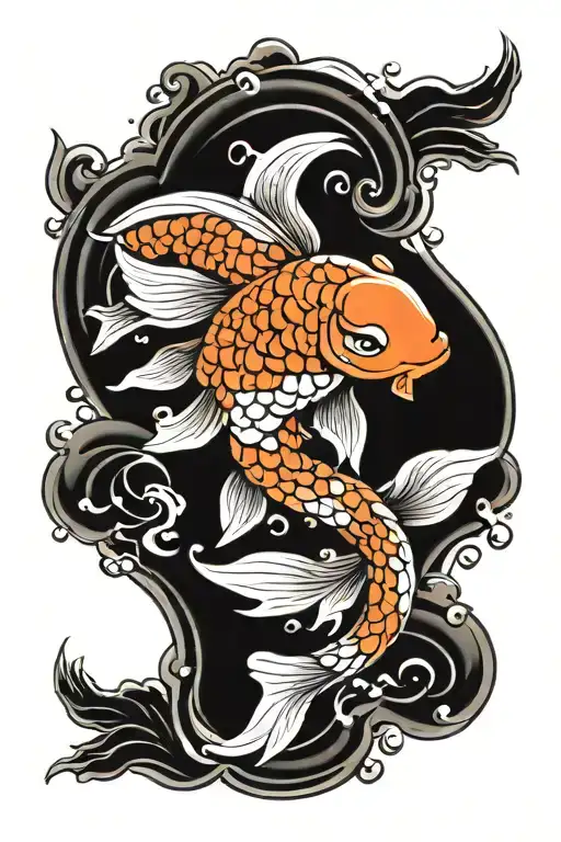 Koi Fish Swimming
