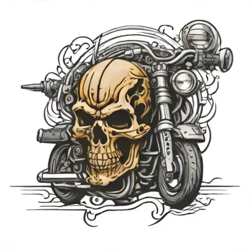 Skull On Speed Motorcycle