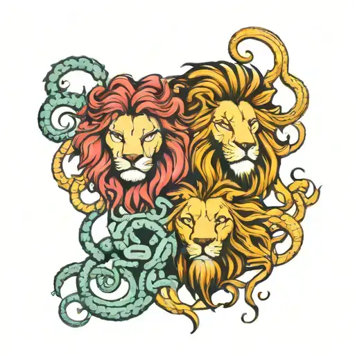 Medusa And A Lion