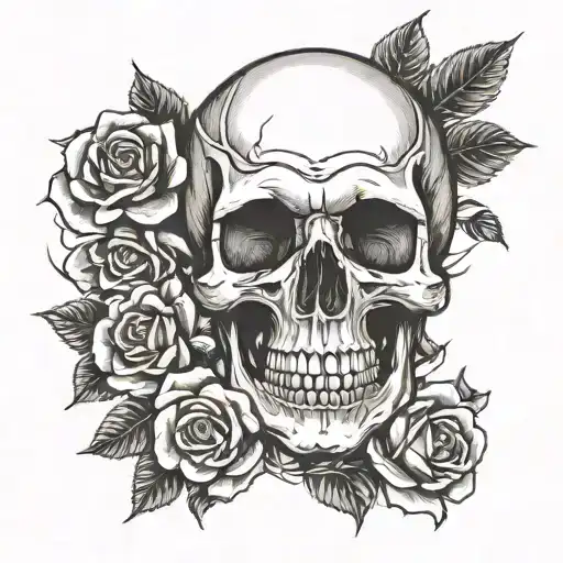 Skull And Roses