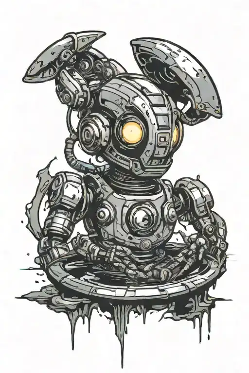 Sci-fi Robot Alien Black Hole