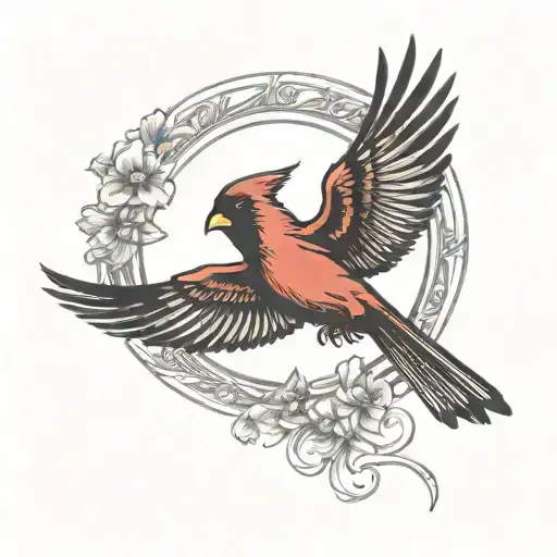 Cardinal Flying Silhouette Two Wing