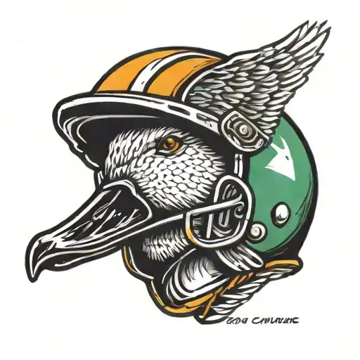 Duck With Football Helmet