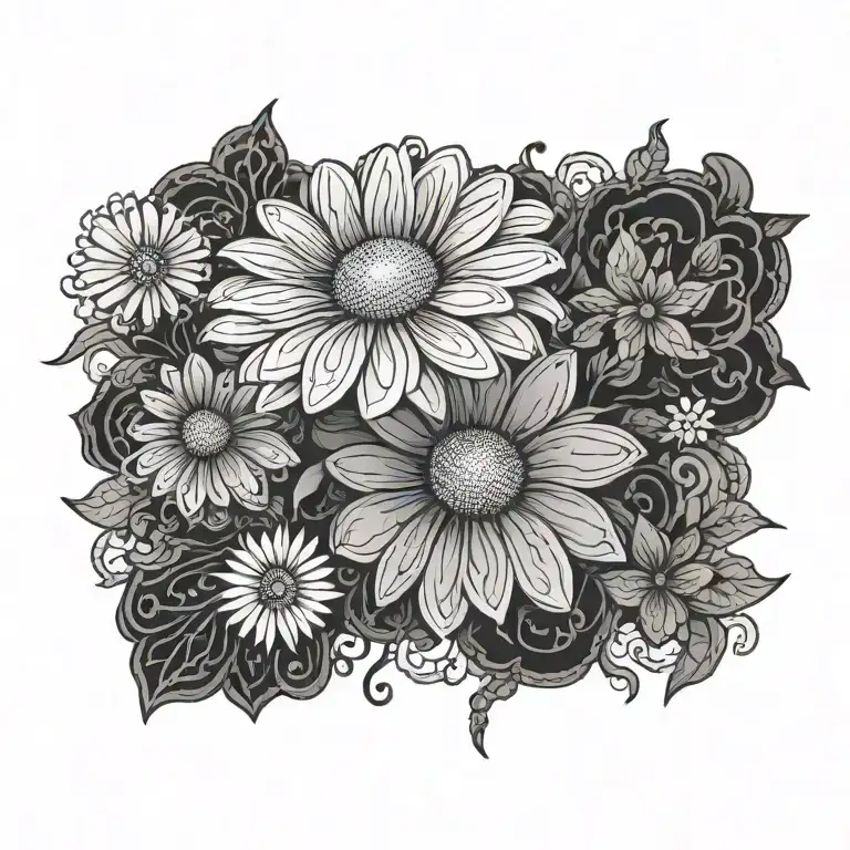 Psychedelic Daisy Flower Lace