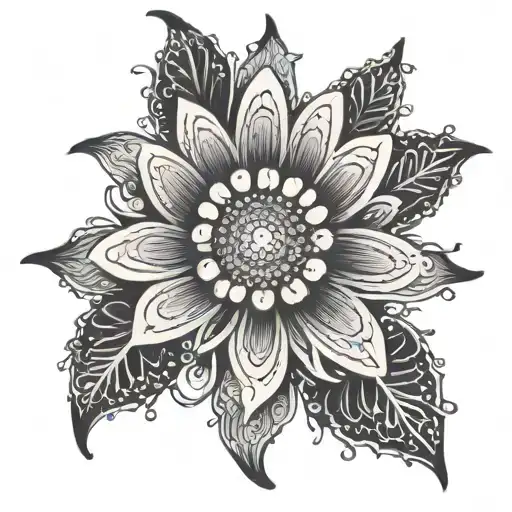 Psychedelic Lace Daisy Flower