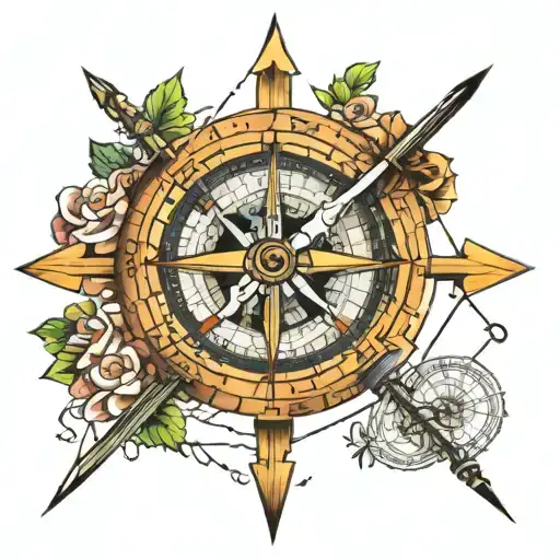 Arrow Compass Map