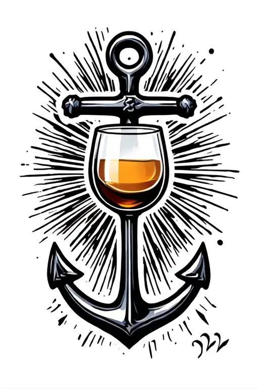 Altar 22 Anchor Whiskey Glass Apron