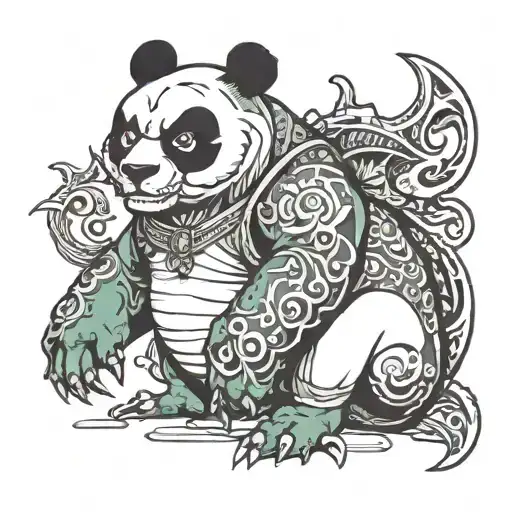 Go With Your Gut Dragon Warrior Panda Bear