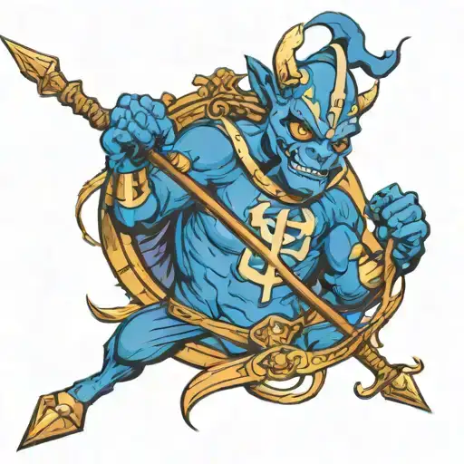 Duke Blue Devil Holding Florida State Spear