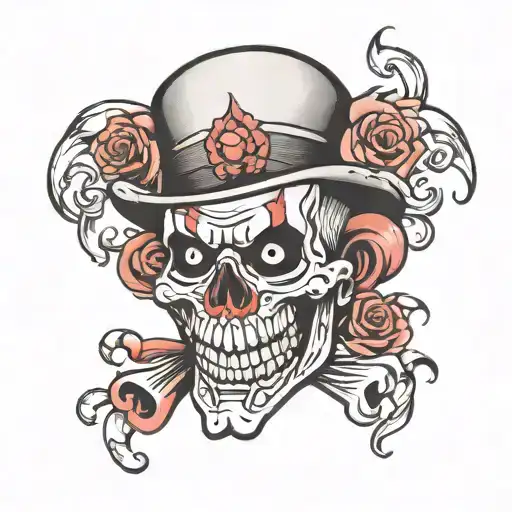 Skull Clown Face