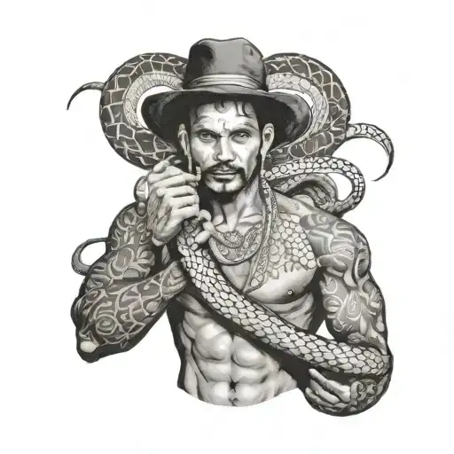 Shivan Trisul With His Snake And Udukkai