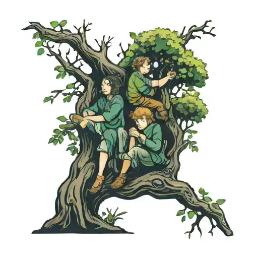 Hobbits Sitting In Tree
