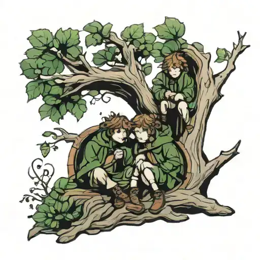 Hobbits Sitting In Tree