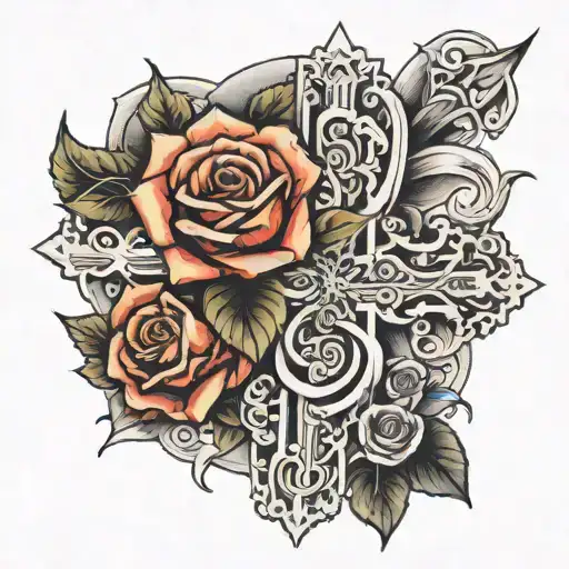 Cross & Rose Wrapped