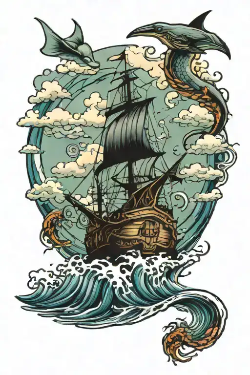 Ocean Going Out To Sea