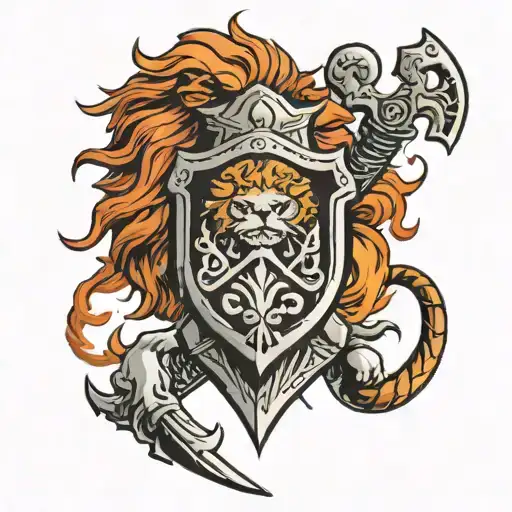 Sword Lion Shield Anvil