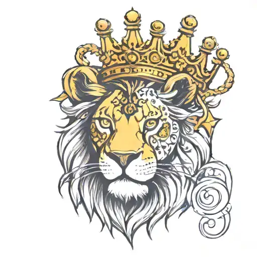 Zodiac Lion Wearing A Crown