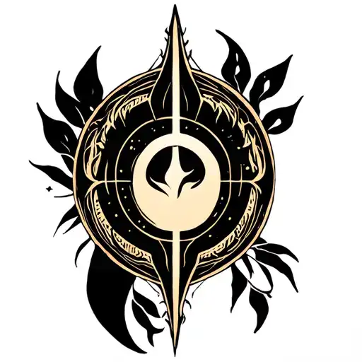 Esoteric Spiritual Drawing Symbolizing Strength And Resilience