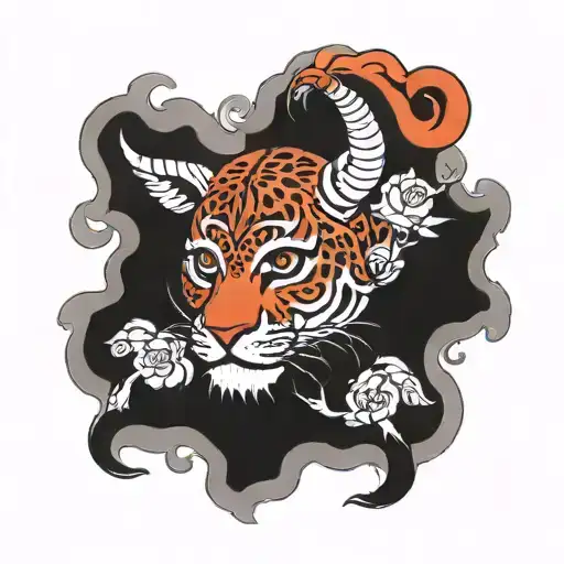 A Tattoo Showing That Man Comes From An Animal