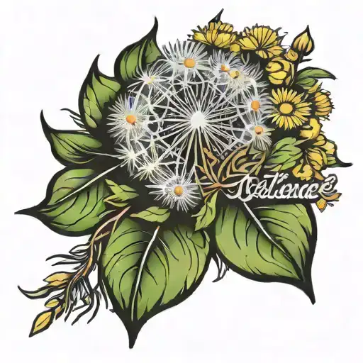 The Word Resilience With A Dandelion