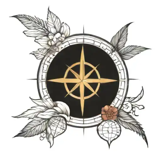 Philippines And Australia Compass