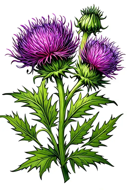 Scottish Thistle Flowers