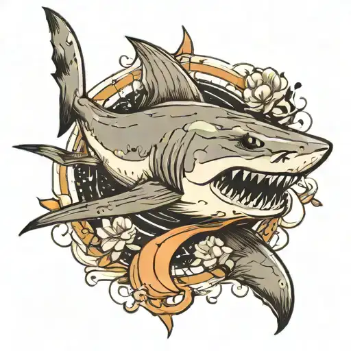 A Shark Under A Ship