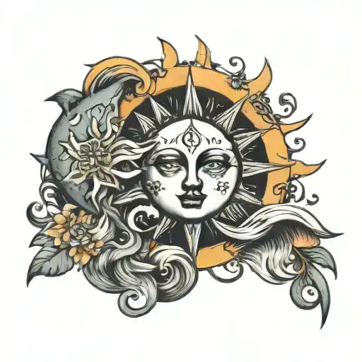 Beach Sun Moon