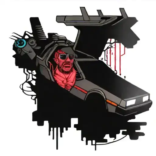 Delorean Cyberpunk Inspired
