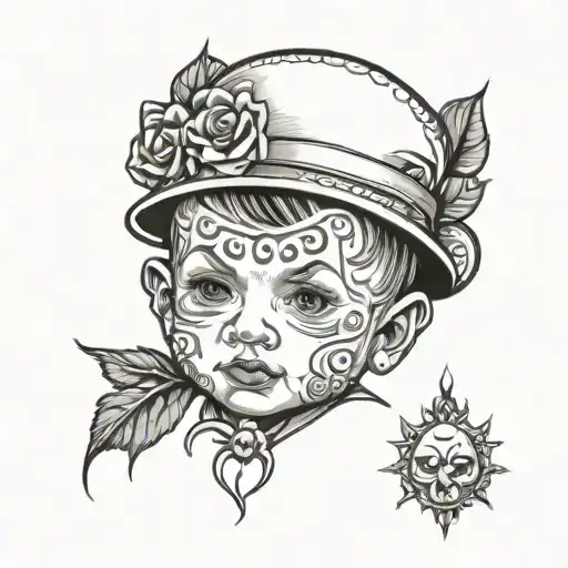 Lick Face Cheek Caucasion Baby Boy