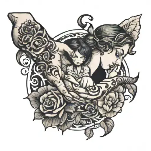 Daughter Holding Hands