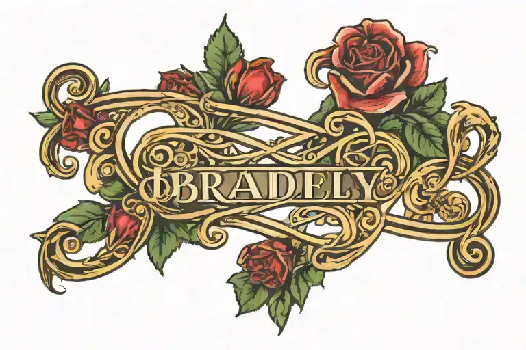 Infinity Symbol With The Name 'Bradley' Written In It