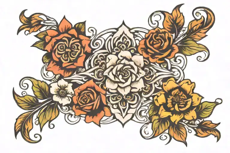 Floral Arm Ring Intertwined