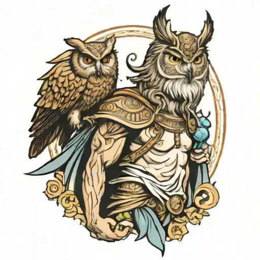 Greek God With Owl