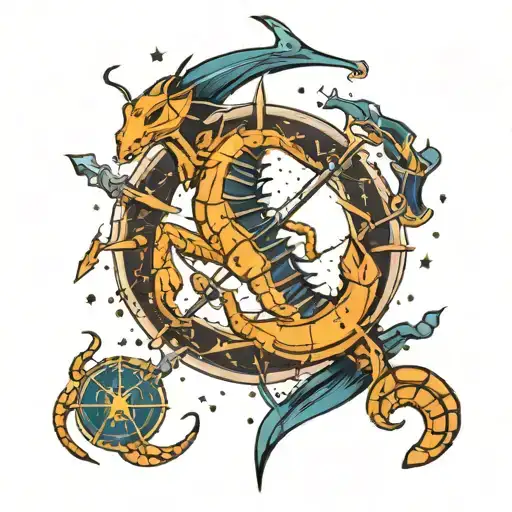 Sagittarius Constellation With Scorpions