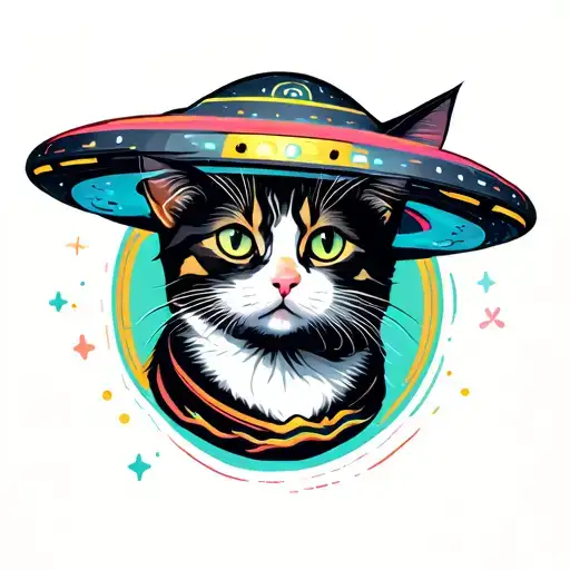 Cat In Ufo