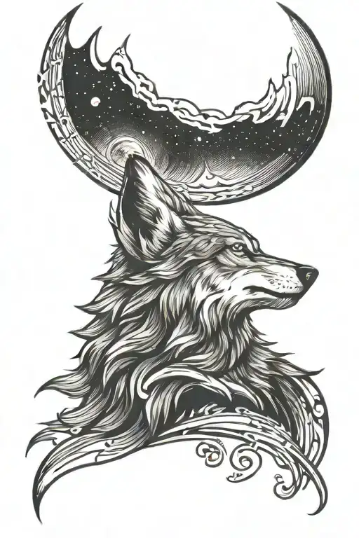 Wolf Howling At The Moon