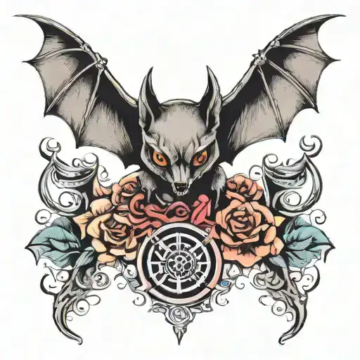 Bat And Graphics Arrangement