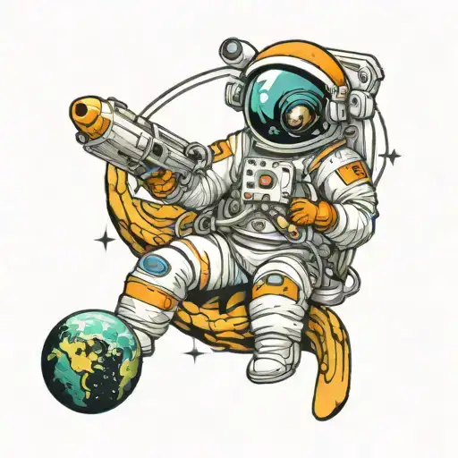 Libra Astronaut Space Surrounded