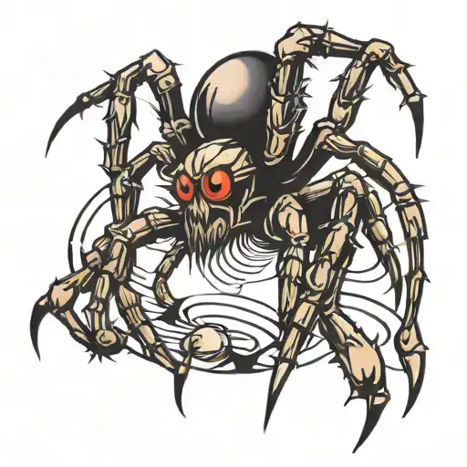 Spider Walking On A Sentence