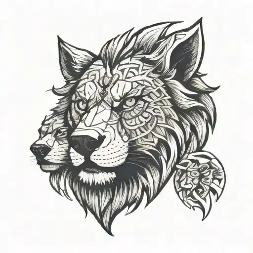 Wolf Lion Bear Head