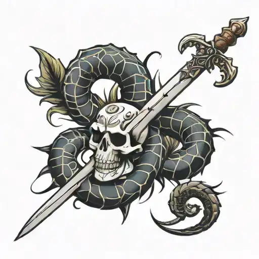 Scorpio Wrapped Around A Dagger