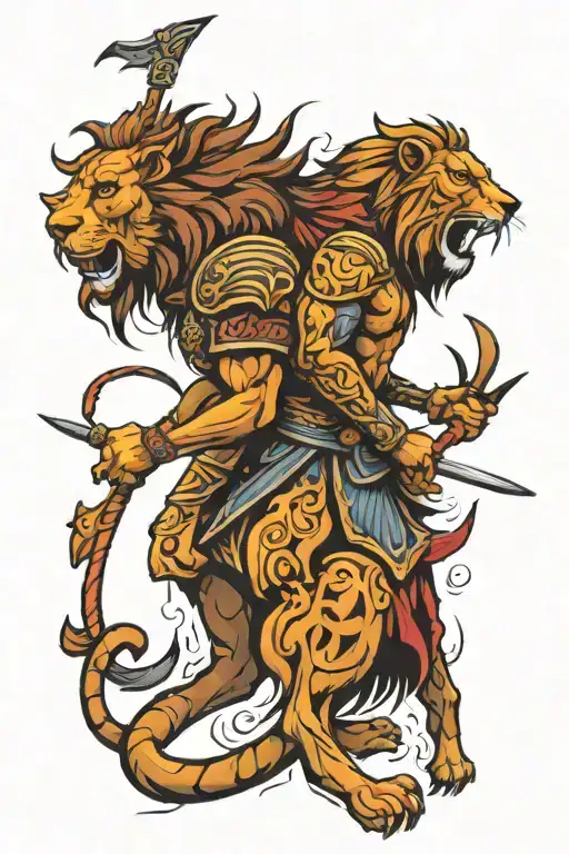 Lion And Warrior