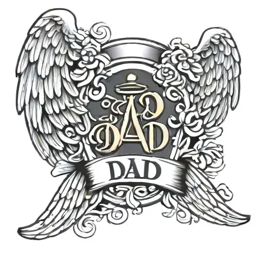 Angel Wings Dad Memorial