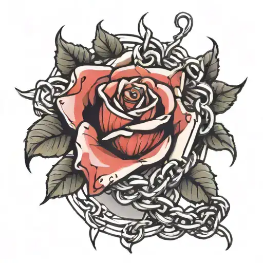 Rose And Chain Wrapped